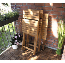 Balkonset Garden Place Svea 3tlg. klappbar bestehend aus: Tisch, 2 Stühle Akazie Holz natur-thumb-6