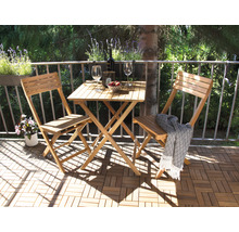 Balkonset Garden Place Svea 3tlg. klappbar bestehend aus: Tisch, 2 Stühle Akazie Holz natur-thumb-1
