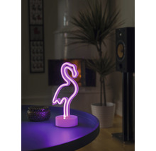 Dekorative Flamingolampe auf einem Tisch
