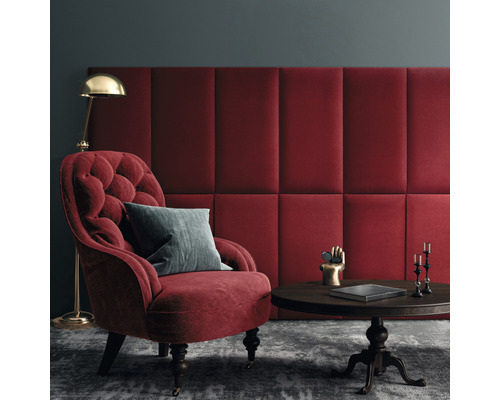 Wandkissen Matt Velvet dunkelrot Samt-Optik 30 x 60 cm Wandkissen Matt Velvet dunkelrot Samt-Optik 30 x 60 cm