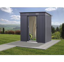 Metall Gerätehaus mit Schiebetür im Garten