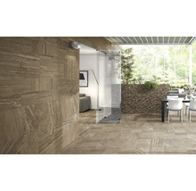 Feinsteinzeug Bodenfliese Portman 32x62,5 cm R 11 braun