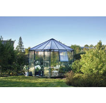 Gewächshaus Halls Atrium Sicherheitsglas 3 mm 375 x 375 cm grün