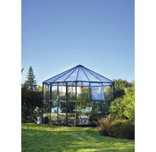 Gewächshaus Halls Atrium Sicherheitsglas 3 mm 375 x 375 cm grün