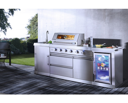 Buschbeck Gasgrill Outdoorküche Oxford mit 4 Brennern Seitenbrenner Edelstahlros - Bild 8 von 12