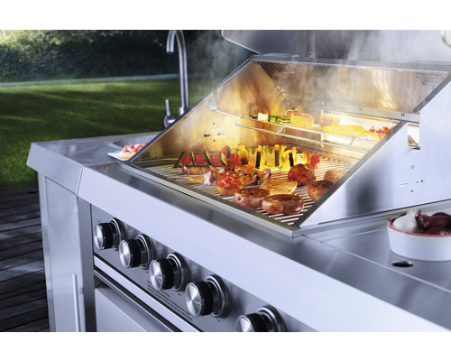 Buschbeck Gasgrill Outdoorküche Oxford mit 4 Brennern Seitenbrenner Edelstahlros - Bild 9 von 12