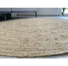 Runder Teppich aus Naturfaser