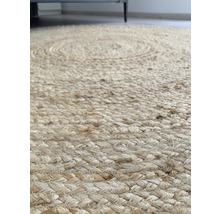 Runder Teppich aus geflochtener Jute