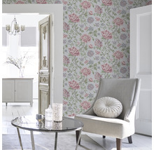 Vliestapete 113408 Laura Ashley Tapestry Greige Rosa