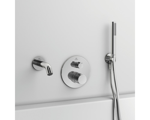 Aufputz-Wannenarmatur mit Handbrause