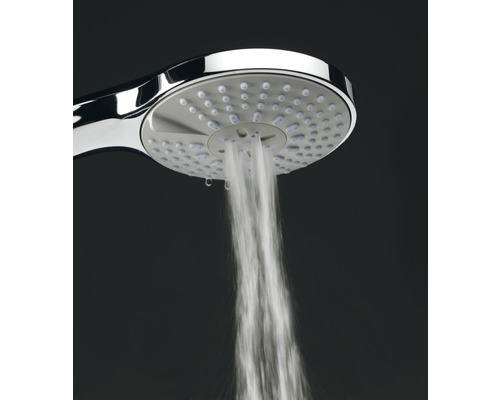 Handbrause mit Wasserstrahl im Detail