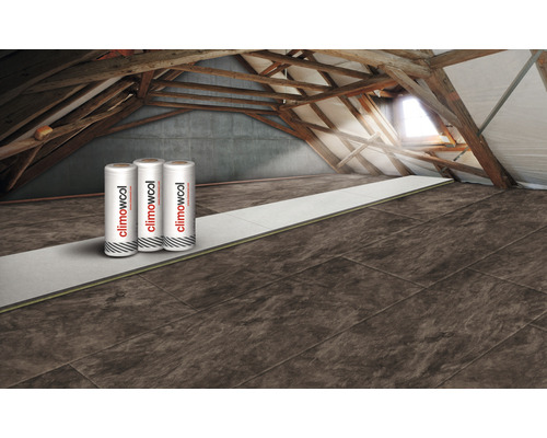Dachboden mit Climowool Dämmplatten und Dämmrollen