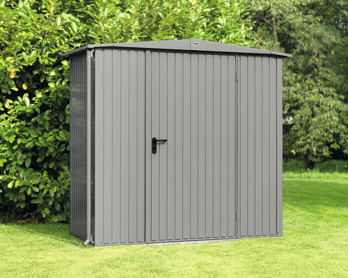 Metall Gerätehaus mit Doppeltür im Garten