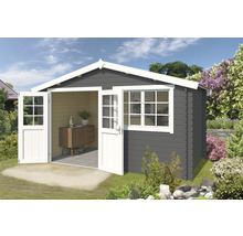 Gartenhaus Axel inkl. Fenster 380 x 230 cm carbongrau