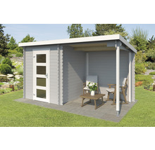 Gartenhaus Jelle inkl. Schleppdach 370 x 175 cm lichtgrau
