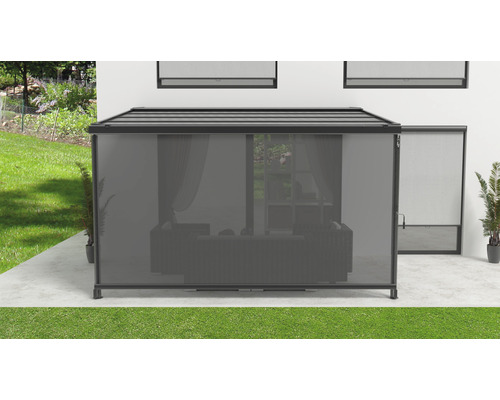 Überdachter Pavillon mit Sichtschutz für den Garten