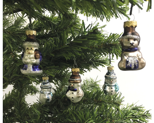 Weihnachtsbaum geschmückt mit Figuren als Christbaumschmuck