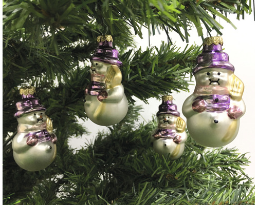 Weihnachtsbaumschmuck: Schneemannfiguren am Weihnachtsbaum