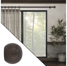 Endstück Kugel für Boheme Nature Line esche nussbraun Ø 28 mm 2 Stk.