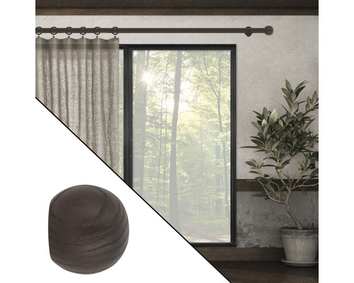 Dekorative Gardinenstangen Endstücke aus Holz für die Fensterdekoration