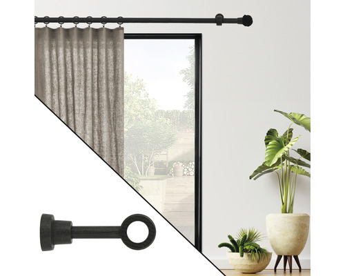 Gardinenstange mit Vorhang und Zubehör zur Fensterdekoration