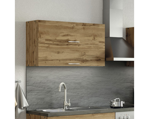 Küchenhängeschrank mit zwei Türen im Holzdesign