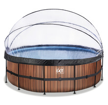 Aufstellpool Framepool-Set EXIT WoodPool rund Ø 450x122 cm inkl. Sandfilteranlage, Abdeckung, Wärmepumpe & Leiter Holzoptik-thumb-2 Aufstellpool Framepool-Set EXIT WoodPool rund Ø 450x122 cm inkl. Sandfilteranlage, Abdeckung, Wärmepumpe & Leiter Holzoptik-thumb-2