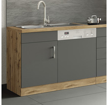 Küchenzeile mit Spüle, Armatur und Geschirrspüler