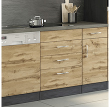 Küchenzeile mit Spülmaschine, Schubladen und Schrank