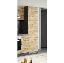 Küchenzeile mit Schränken und Schubladen in Holzoptik