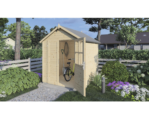Gerätehaus Konsta Fino 1 mit Fußboden 201 x 189 cm natur exclusiv bei Hornbach