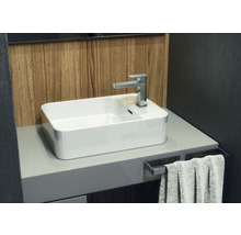 Handwaschbecken Ideal Standard Strada II eckig Hahnloch rechts 45x27 cm weiß-thumb-10