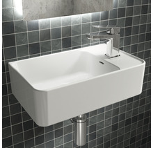 Handwaschbecken Ideal Standard Strada II eckig Hahnloch rechts 45x27 cm weiß-thumb-7