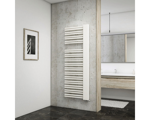 Designheizkörper Schulte Bologna H033020277 1610x600 mm pearl weiß Modernes Badezimmer mit Handtuchwärmer, Waschbeckenunterschrank und Spiegel