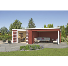 Holz Gartenhaus mit Büroraum und Lounge Bereich