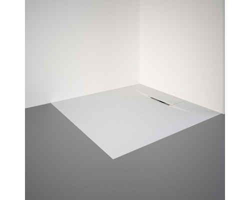 Ebene Duschwanne mit Ablaufrinne in Badezimmer