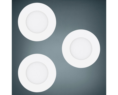 Drei runde LED-Einbaustrahler