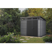 Gartenhaus KETER Cortina 9x7 inkl. Fußboden 279 x 218 cm grau Holzoptik