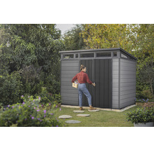 Gartenhaus KETER Cortina 9x7 inkl. Fußboden 279 x 218 cm grau Holzoptik