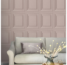 Wandgestaltung mit Paneel Tapete im Wohnzimmer über einer Couch