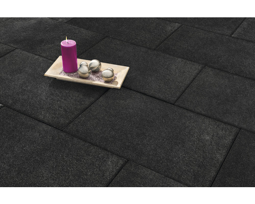 Beton Terrassenplatte iStone Starter schwarz-basalt 60 cm x 40 cm x 4 cm