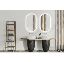 LED-Lichtspiegel Amirro Ambiente Oval 100x50 cm