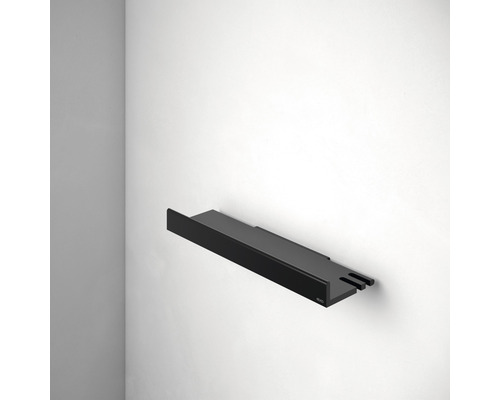 Schwarzes Wandregal zur Aufbewahrung