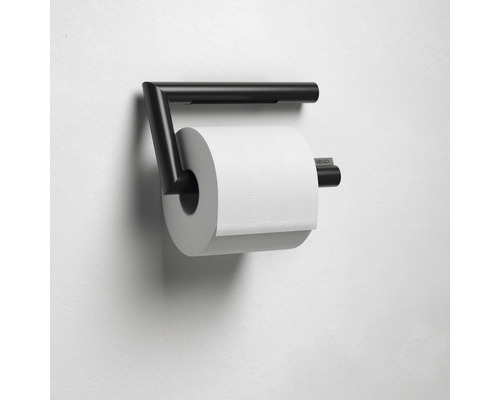 Toilettenpapierhalter aus Metall mit Papierrolle