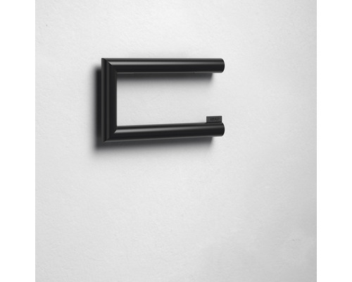 Schwarzer Handtuchhalter zur Wandmontage