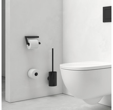Toilettenpapierhalter Keuco Reva Black Selection ohne Deckel schwarz matt