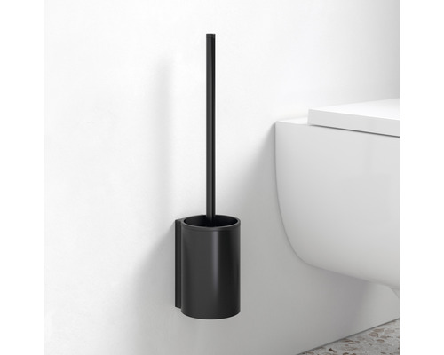 Wandmontierte WC-Garnitur mit Bürste