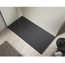 Extraflache Rechteck-Duschwanne Jungborn Cento 120x80x2,5 cm schwarz matt-thumb-3
