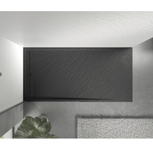 Rechteck-Duschwanne Jungborn Venti 160x90x3 cm schwarz matt-thumb-3