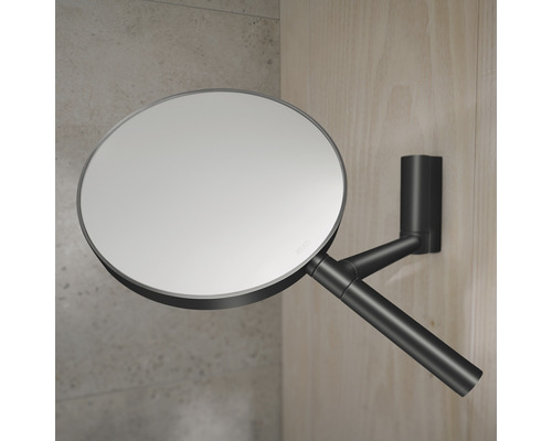 Runder Kosmetikspiegel zur Wandmontage im Badezimmer.